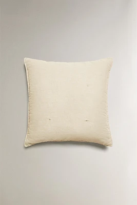 FADED-EFFECT LINEN PILLOW SHAM FOR QUILT