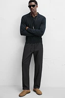 RELAXED FIT COTTON LINEN PANTS