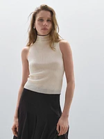 Ribbed cotton blend top - Studio