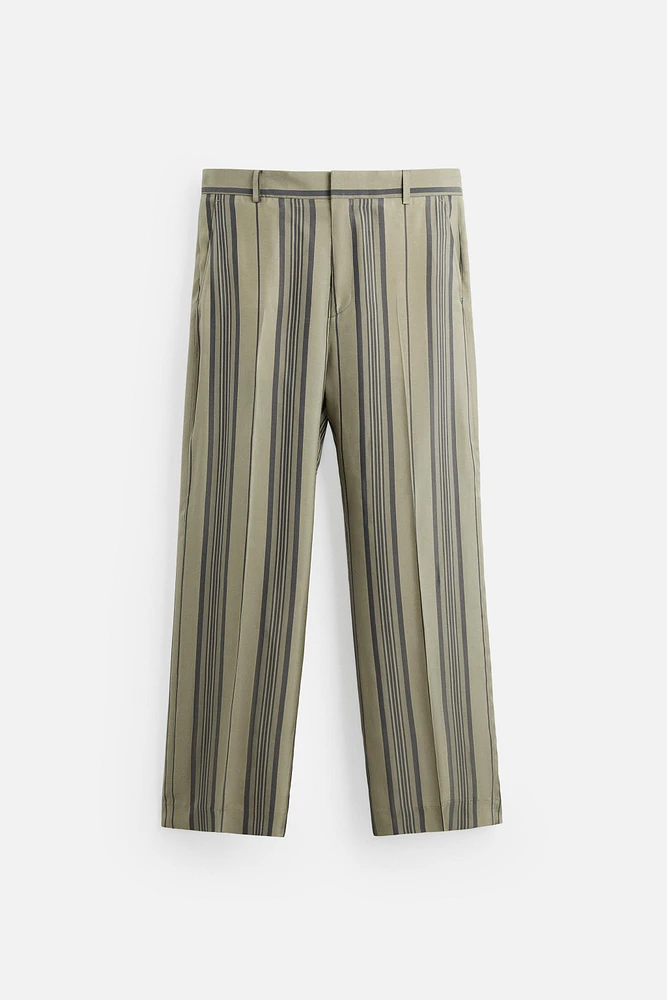 LIMITED EDITION 100% CUPRO STRIPED PANTS