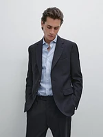 Veste de costume en laine mélangée