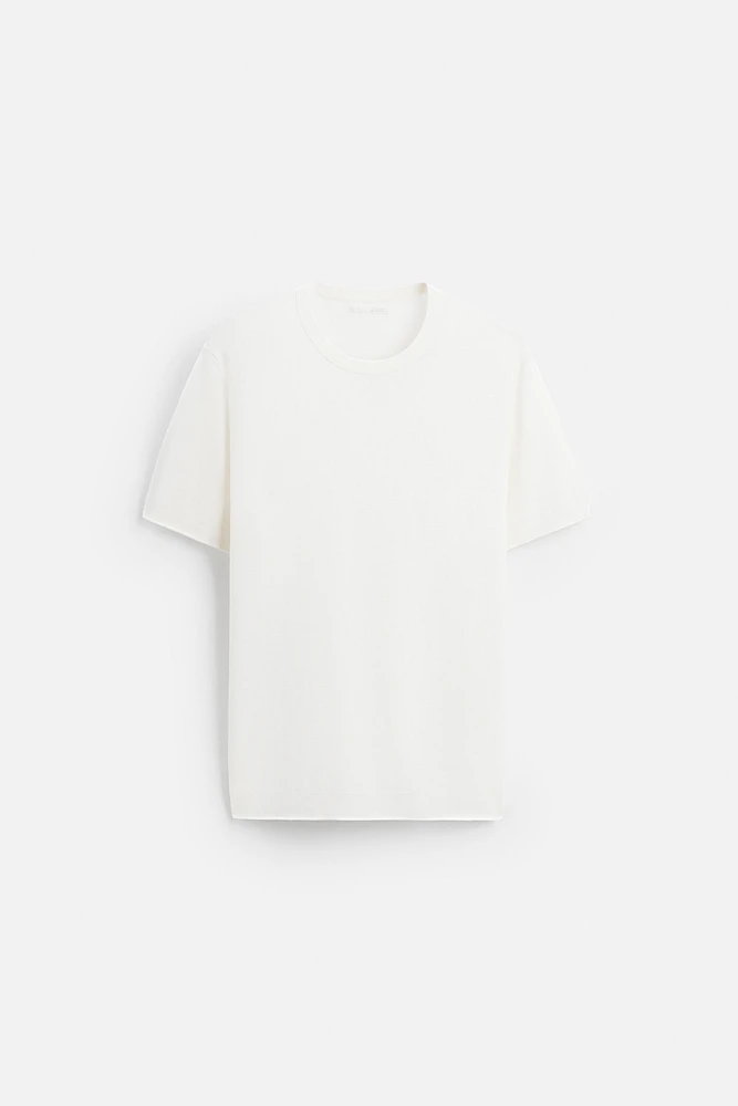 T-SHIRT EN MAILLE MÉLANGE VISCOSE