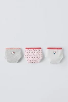 AGES 6-14 / THREE-PACK OF HELLO KITTY© UNDERWEAR