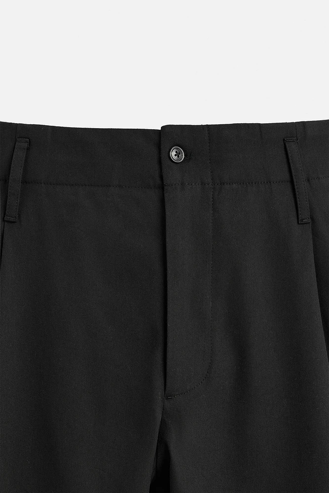 WIDE FIT COTTON-VISCOSE PANTS