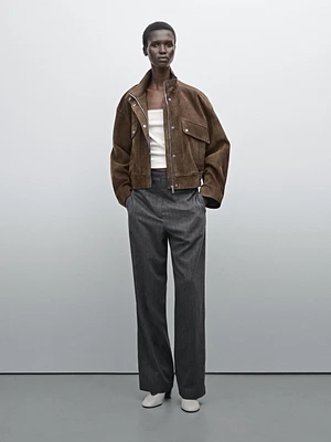 Nubuck suede leather jacket