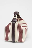 STRIPED FABRIC CITY BAG