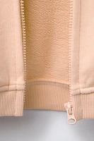 BASIC EMBROIDERED ZIP-UP SWEATSHIRT