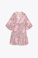 ROBE IMPRIMÉE À MANCHES BOUFFANTES