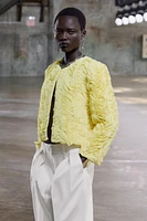 RUFFLED TEXTURED JACKET