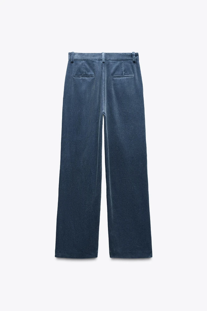 PANTALON DROIT EN VELOURS CÔTELÉ ZW COLLECTION