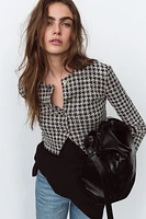 BLOUSON PIED-DE-POULE