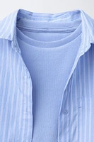STRIPED OXFORD SHIRT AND RIB T-SHIRT PACK