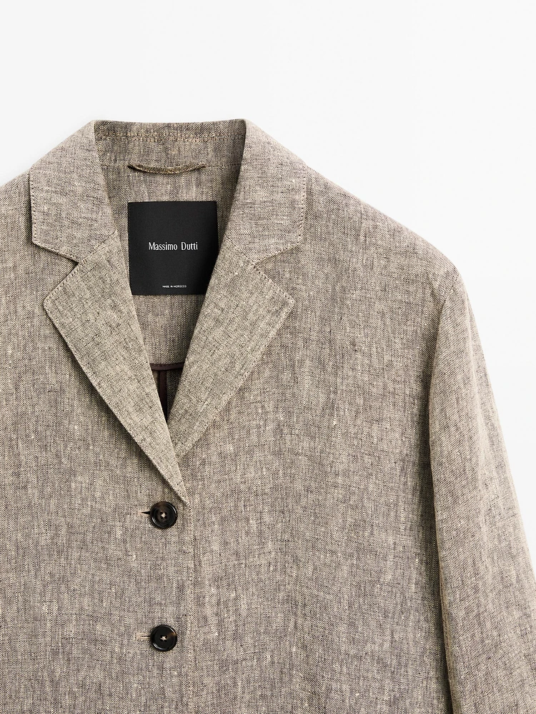 Lightweight 100% linen coat