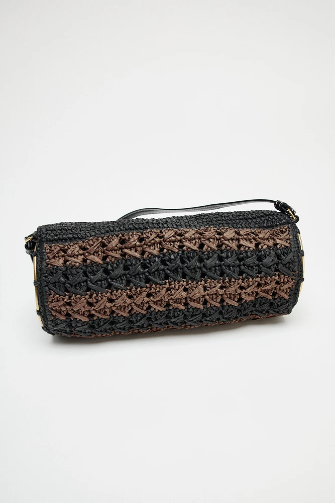 SAC PORTÉ ÉPAULE AVEC DESSUS TRESSÉ