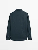 100% linen slim fit shirt