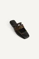LIMITED EDITION LEATHER STUDDED MULES