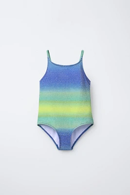 6-14 ANS/ MAILLOT DE BAIN UNE PIÈCE BRILLANT