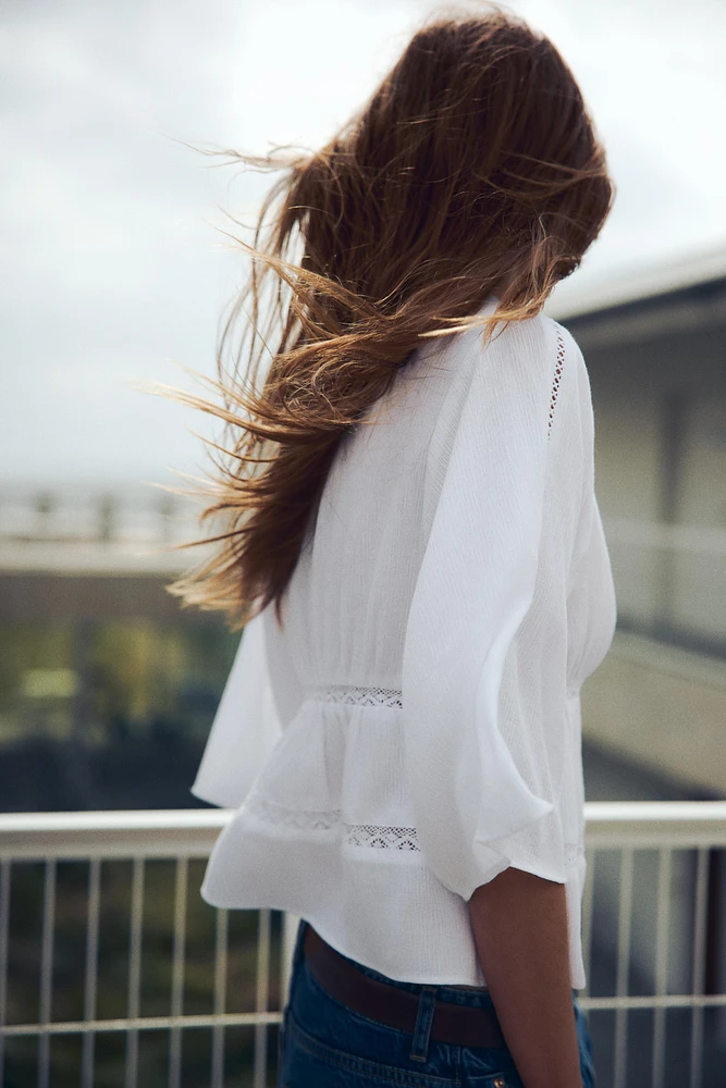 CHEMISE À ENTRE-DEUX