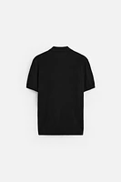 VISCOSE BLEND KNIT POLO SHIRT