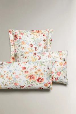 FLORAL PRINT SATEEN PILLOWCASE