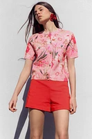 FLORAL PRINT KNIT TOP