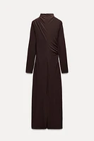 DRAPED MIDI DRESS