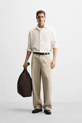 PLEATED WIDE FIT PANTS