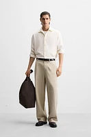PLEATED WIDE FIT PANTS