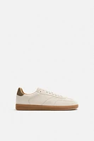 LEATHER CONTRAST SOLE SNEAKERS