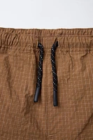 PLAID NYLON SHORTS