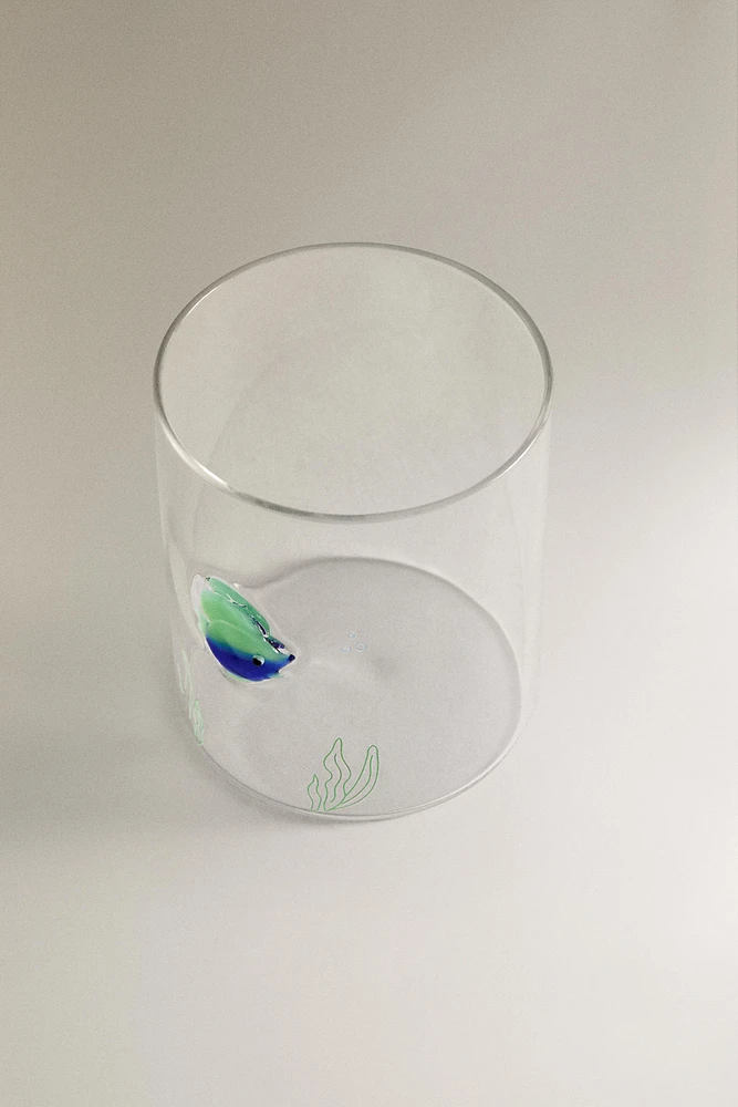 BOROSILICATE GLASS FISH TUMBLER
