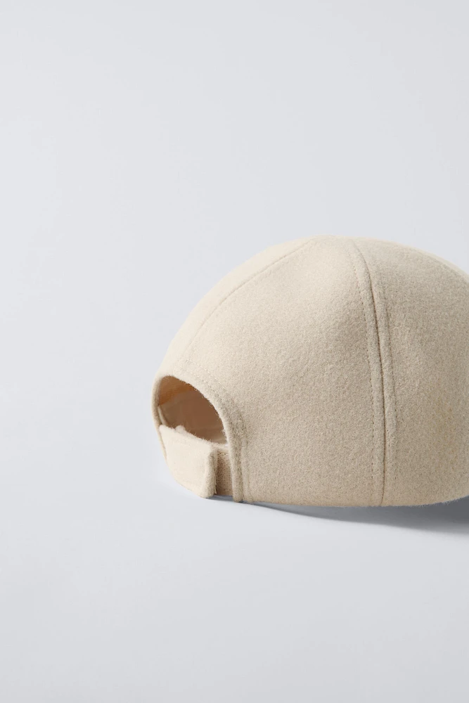 EMBROIDERED TEXT CLOTH CAP