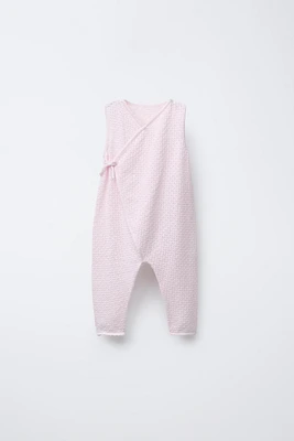 OPEN KNIT LONG JUMPSUIT