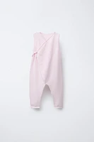 OPEN KNIT LONG JUMPSUIT