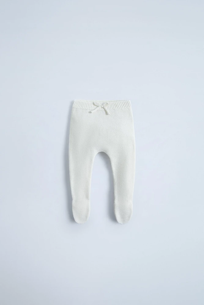 BOW FOOTED KNIT LEGGINGS