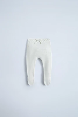 BOW FOOTED KNIT LEGGINGS