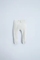 BOW FOOTED KNIT LEGGINGS