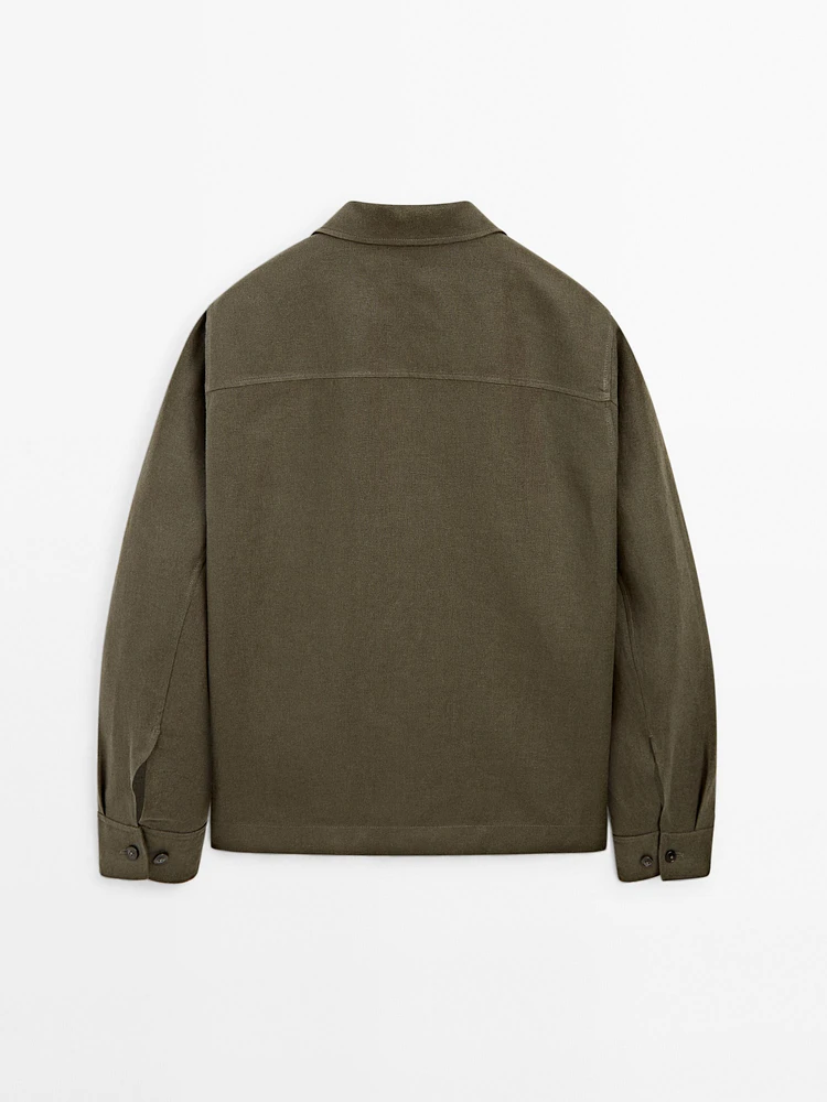 100% linen co-ord overshirt