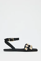 CROCHET FLORAL SANDALS