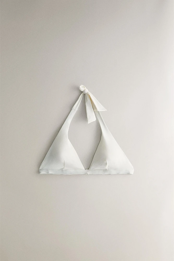 PLAIN TRIANGLE BEACH BIKINI TOP