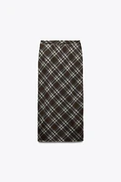 PLAID TULLE WRAP SKIRT