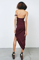 ASYMMETRIC CREPE SKIRT