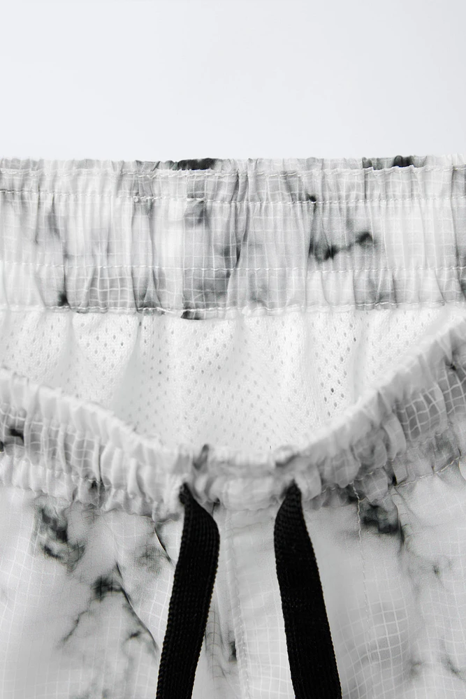 TIE-DYE PRINTED SHORTS