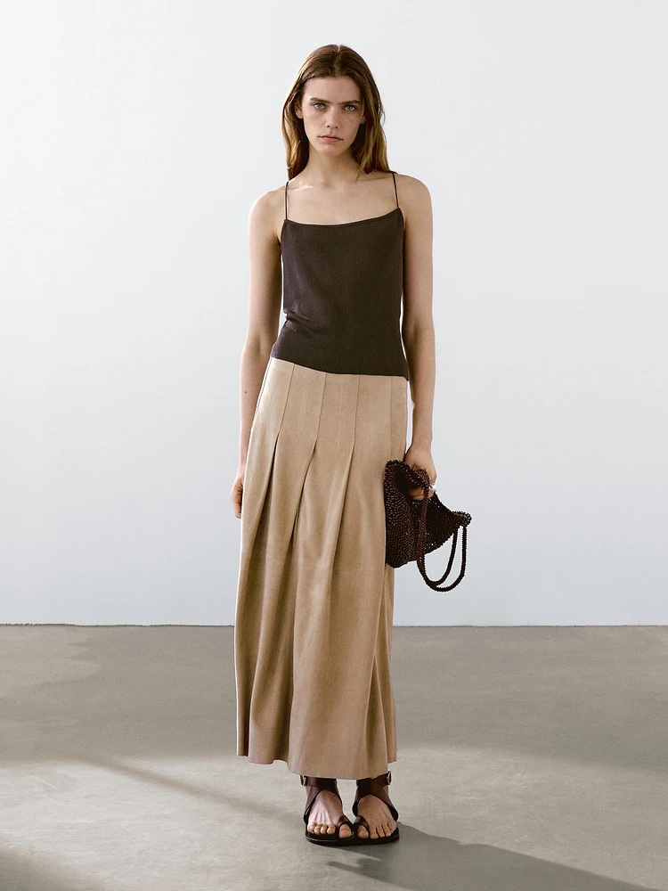 Textured strappy top