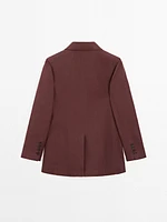 100% linen two-button blazer