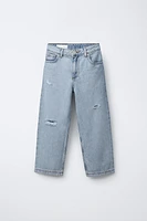 RIPPED RELAXED BAGGY JEANS