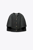 KNIT CAPE CARDIGAN