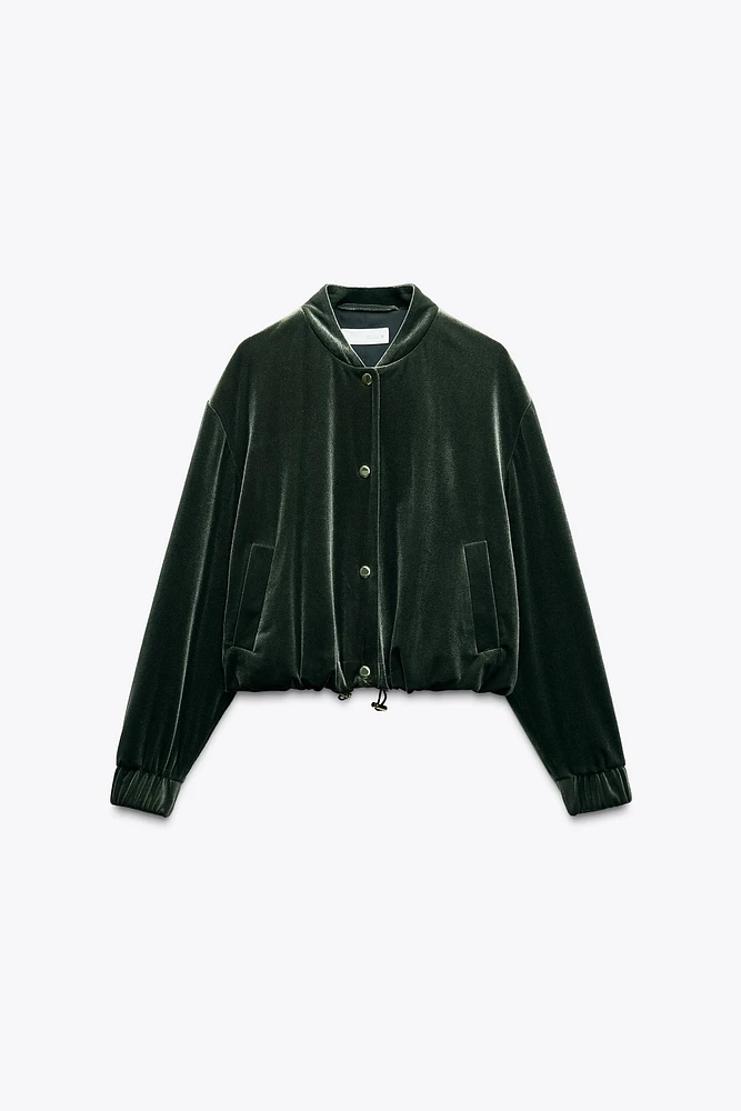 BLOUSON BOMBER EN VELOURS
