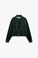 BLOUSON BOMBER EN VELOURS