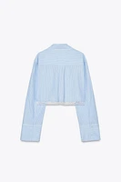 LACE TRIM CROP TOP AND SHIRT